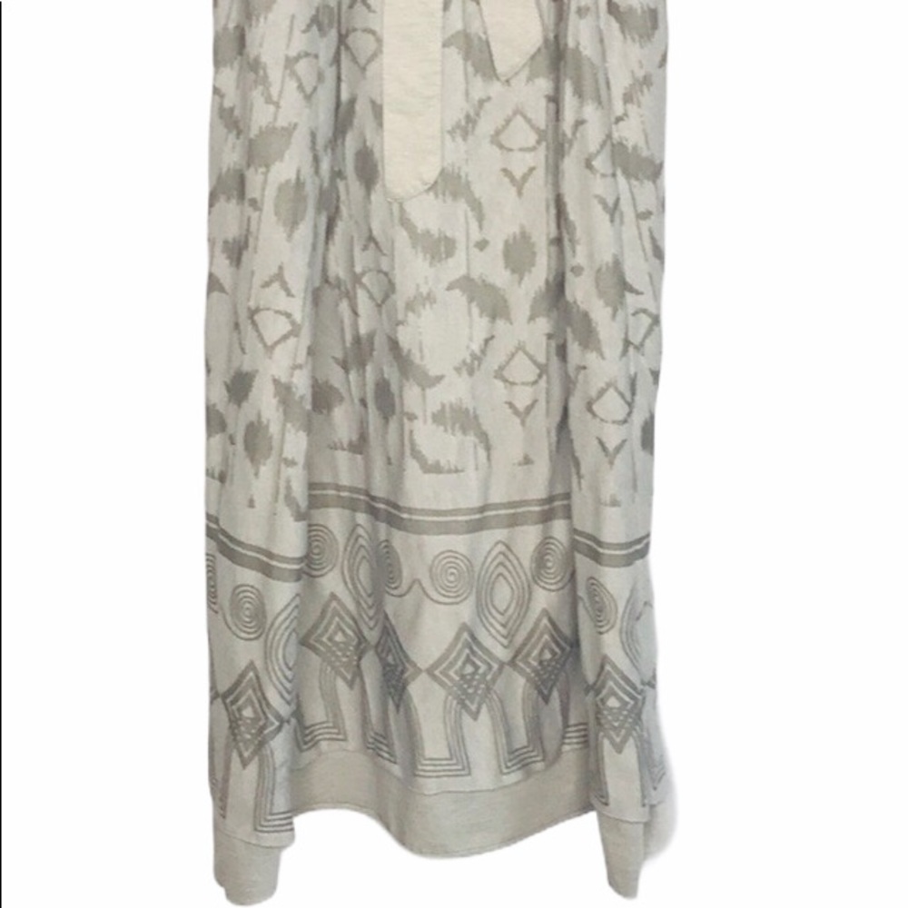 Athleta Gray Halter Tie-Back Maxi Dress Boho Aztec Print Size Small - Picture 10 of 14